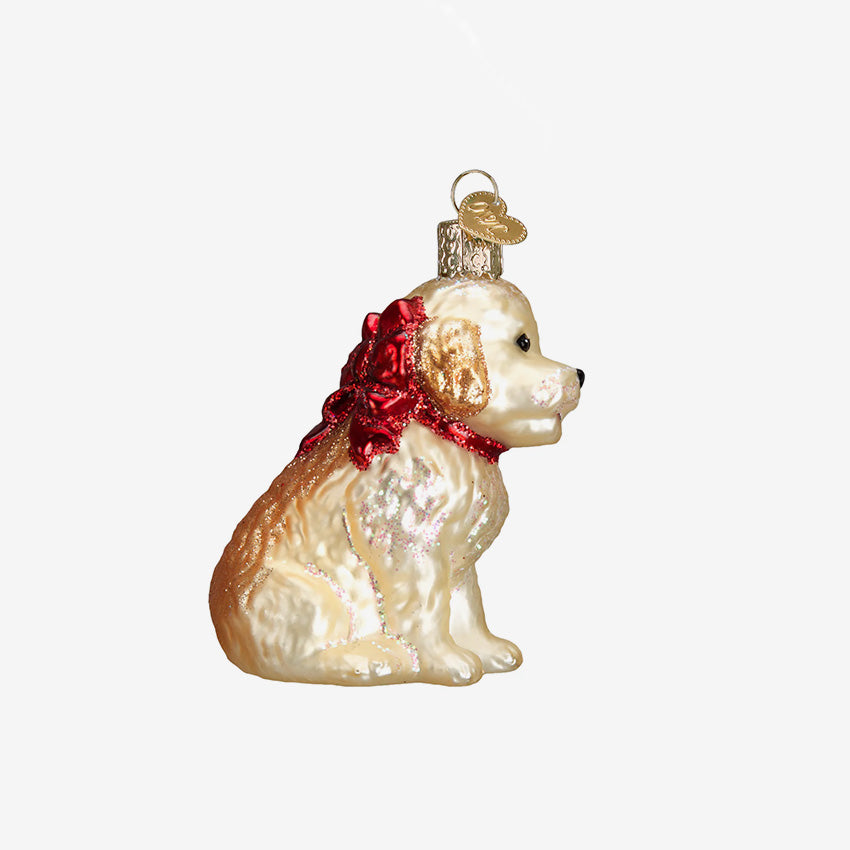 Old World Christmas | Blown Glass Ornament - Cockapoo Puppy