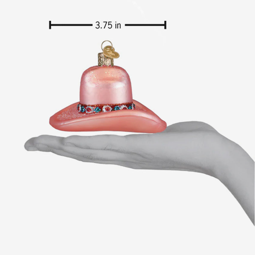 Old World Christmas | Blown Glass Ornament - Cowgirl Hat