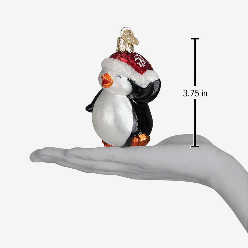 Old World Christmas | Blown Glass Ornament - Dancing Penguin