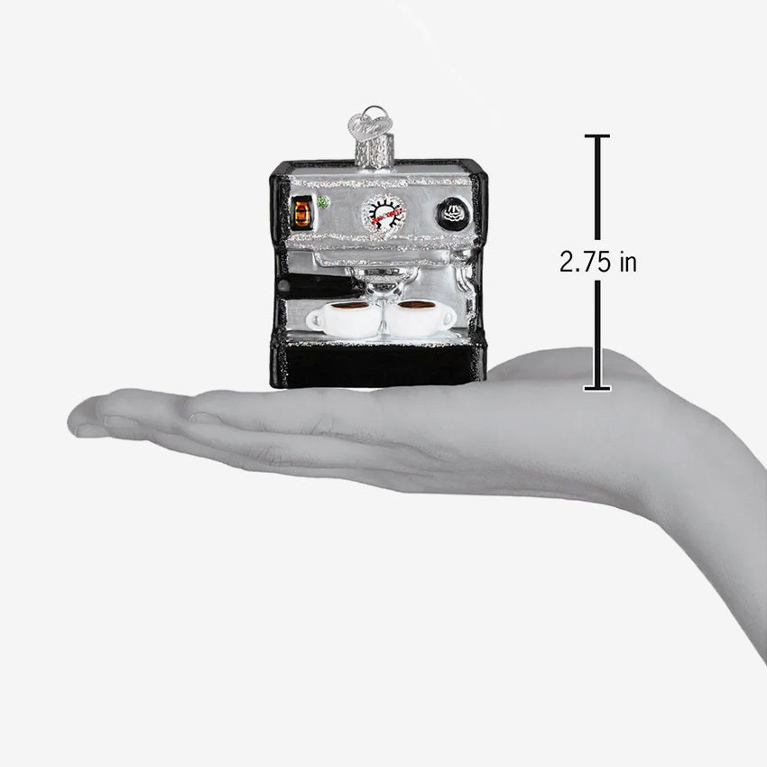 Old World Christmas | Blown Glass Ornament - Espresso Machine