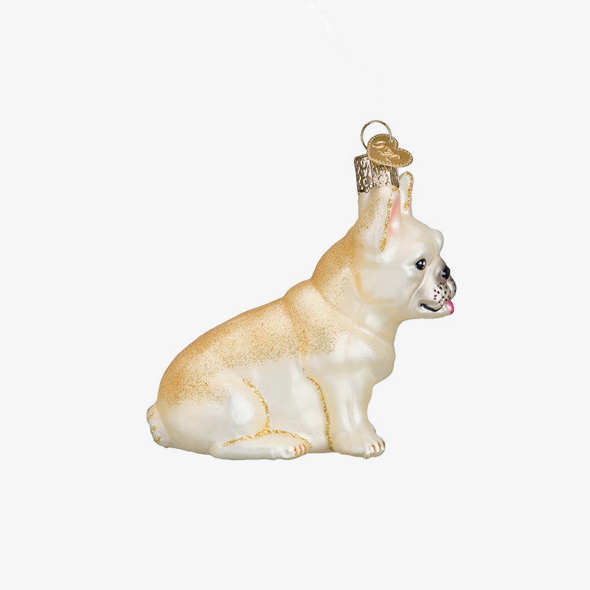 Old World Christmas | Blown Glass Ornament - French Bulldog