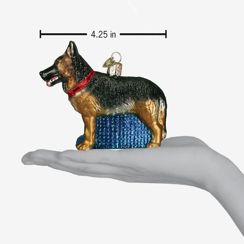 Old World Christmas | Blown Glass Ornament - German Shepherd
