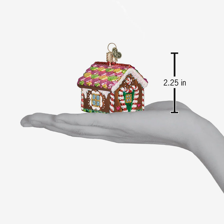 Old World Christmas | Blown Glass Ornament - Gingerbread House