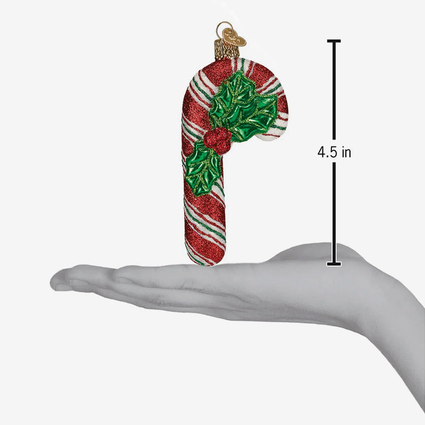 Old World Christmas | Blown Glass Ornament - Glistening Candy Cane
