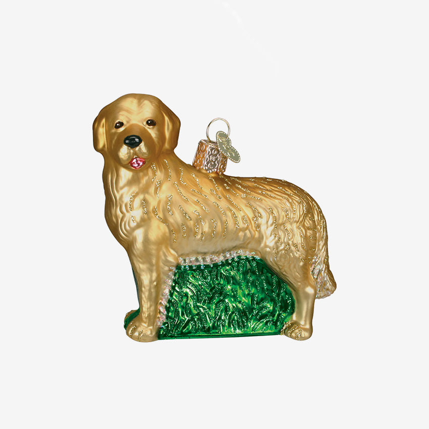 Old World Christmas | Blown Glass Ornament - Golden Retriever