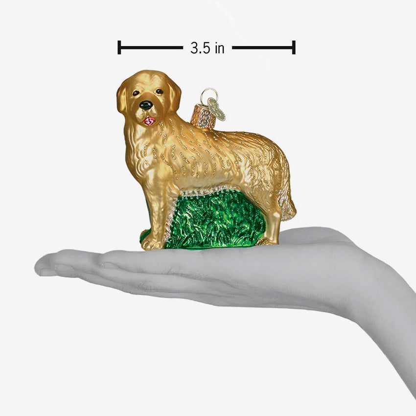 Old World Christmas | Blown Glass Ornament - Golden Retriever