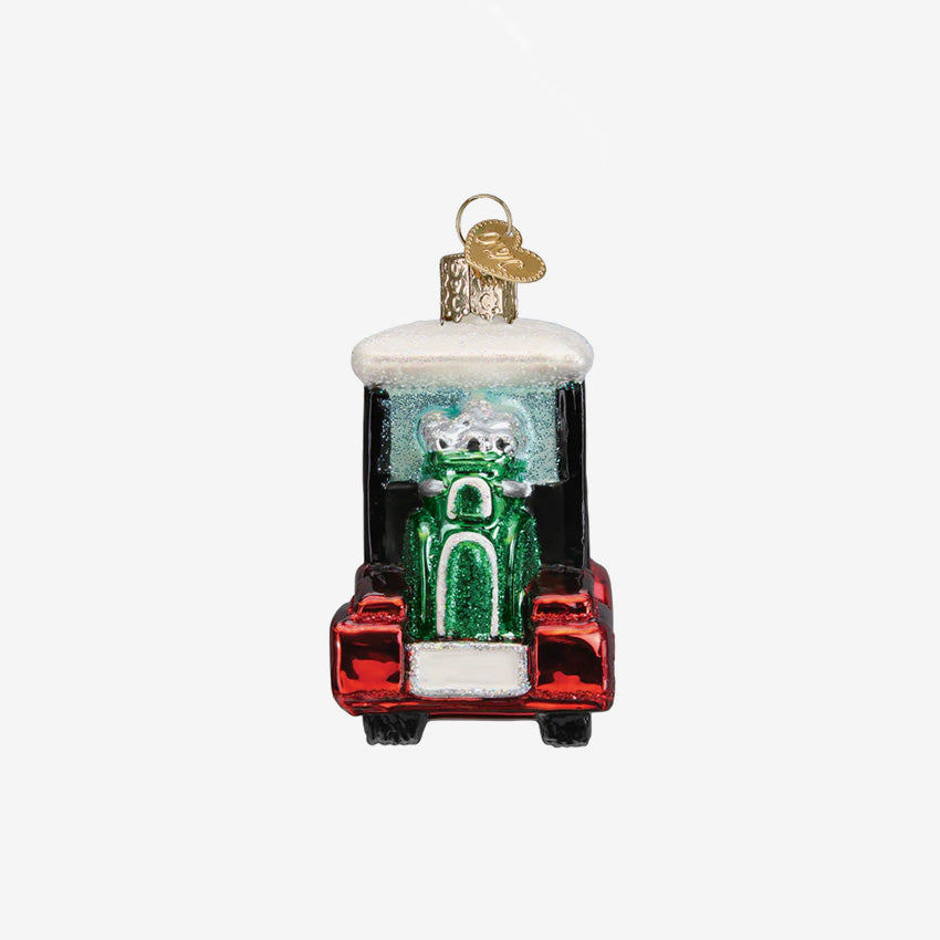 Old World Christmas | Blown Glass Ornament - Golf Cart