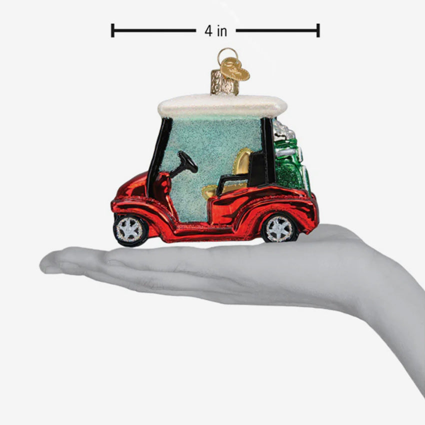 Old World Christmas | Blown Glass Ornament - Golf Cart