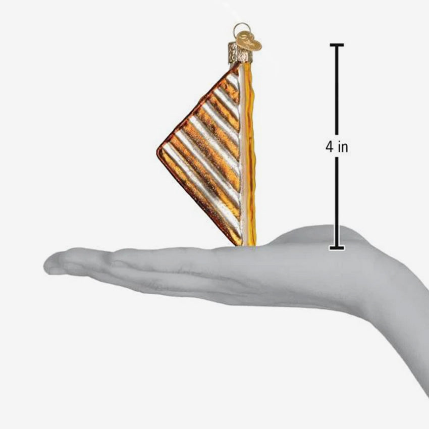 Old World Christmas | Blown Glass Ornament - Grilled Cheese Sandwich