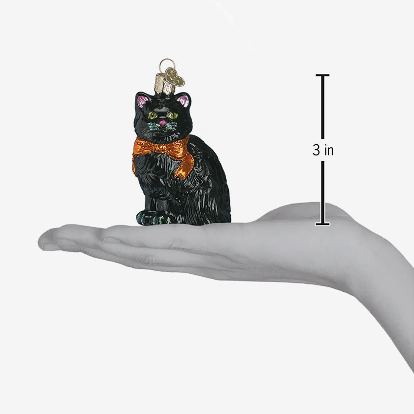 Old World Christmas | Blown Glass Ornament - Halloween Kitty