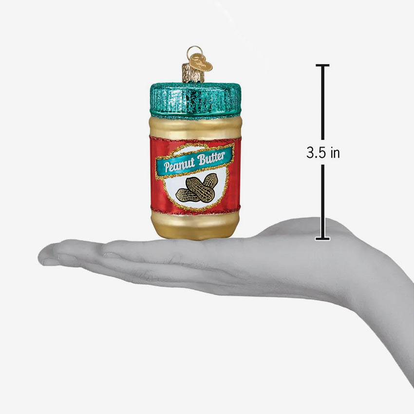 Old World Christmas | Blown Glass Ornament - Jar Of Peanut Butter