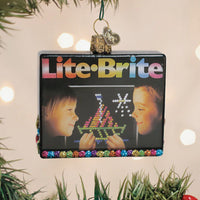 Old World Christmas | Ornement en verre soufflé - Boîte Lite Brite