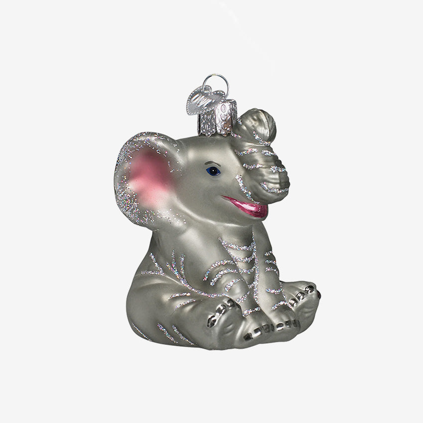Old World Christmas | Blown Glass Ornament - Little Elephant