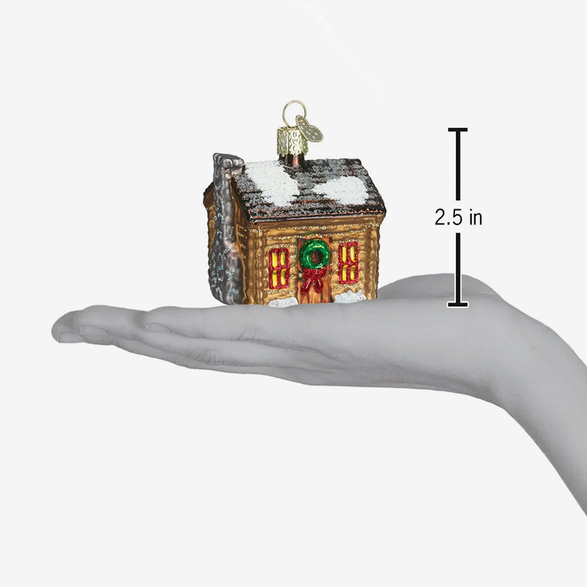Old World Christmas | Blown Glass Ornament - Log Cabin