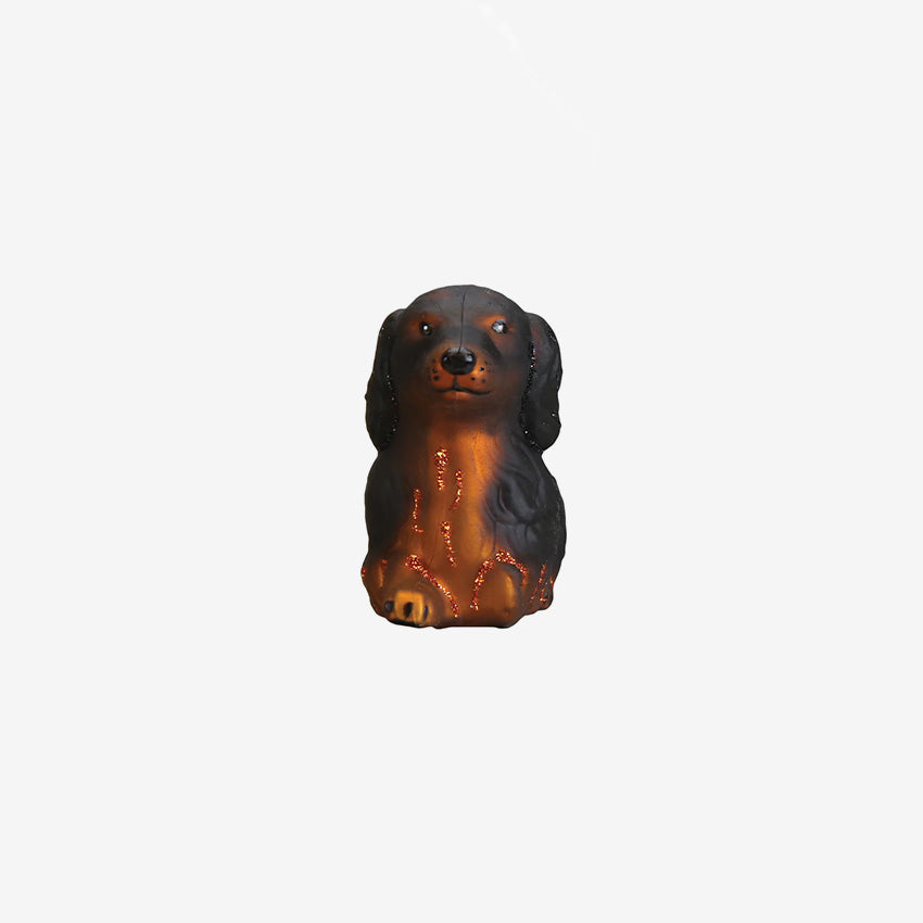 Old World Christmas | Blown Glass Ornament - Long-Haired Dachshund