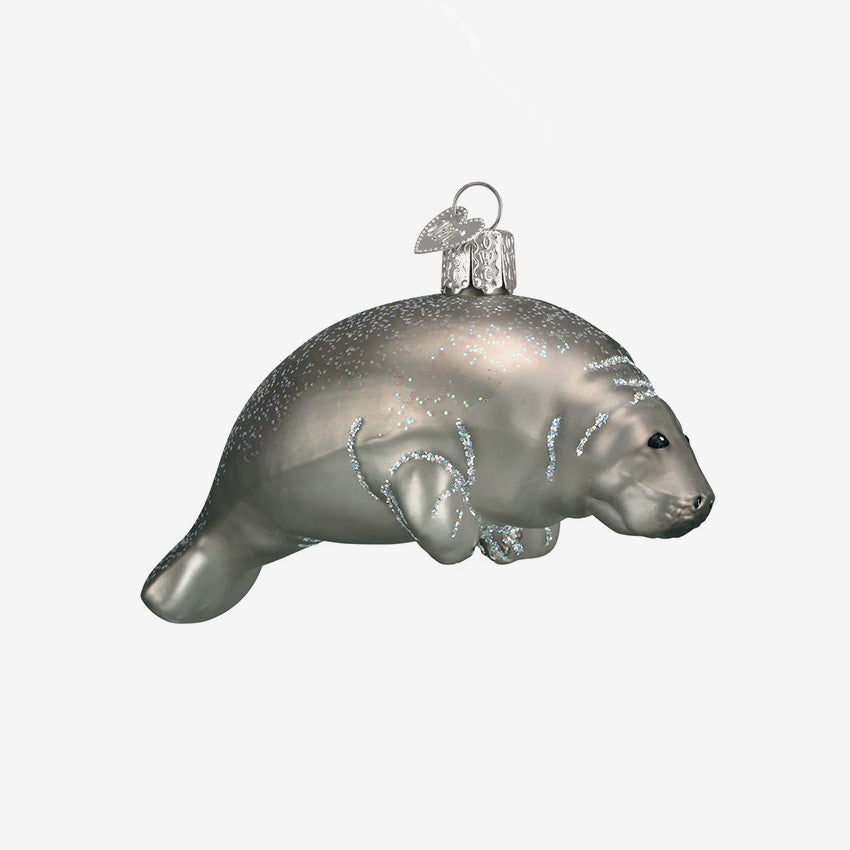 Old World Christmas | Blown Glass Ornament - Manatee