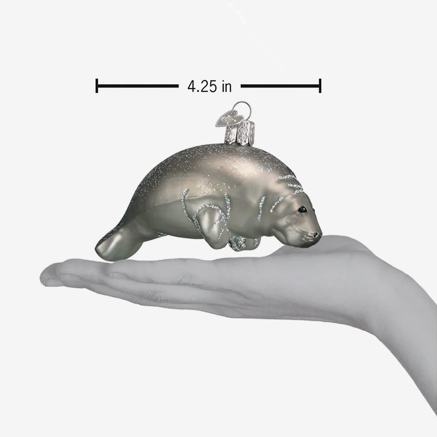 Old World Christmas | Blown Glass Ornament - Manatee