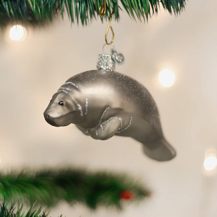 Old World Christmas | Blown Glass Ornament - Manatee