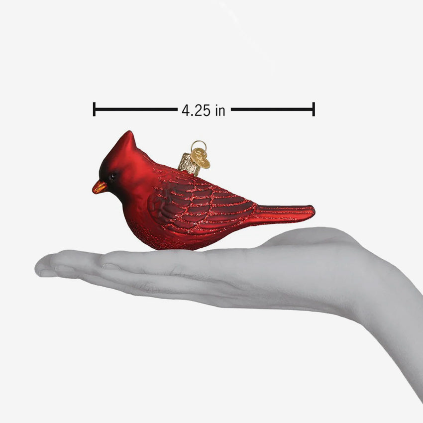 Old World Christmas | Blown Glass Ornament - Northern Cardinal
