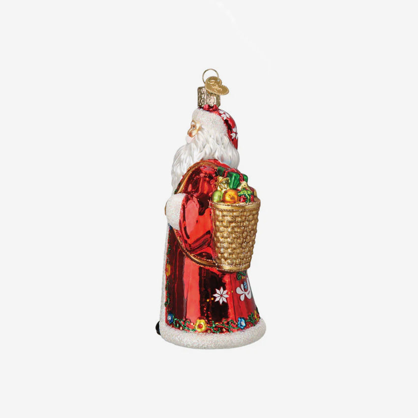 Old World Christmas | Blown Glass Ornament - Norwegian Santa