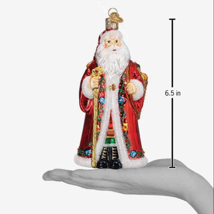 Old World Christmas | Blown Glass Ornament - Norwegian Santa