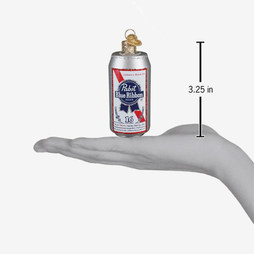 Old World Christmas | Blown Glass Ornament - Pabst Blue Ribbon Beer Can