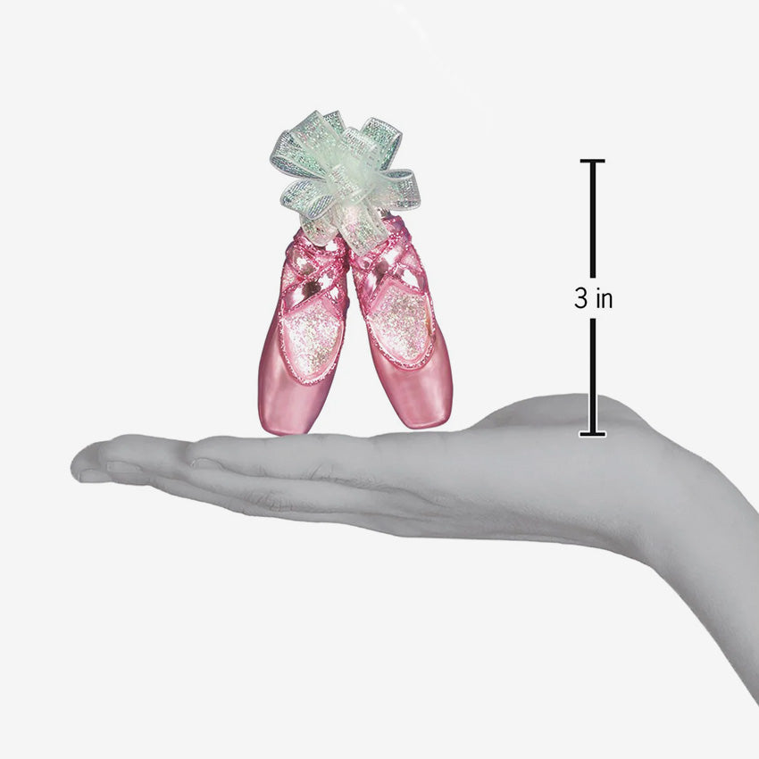 Old World Christmas | Blown Glass Ornament - Pair Of Ballet Slippers