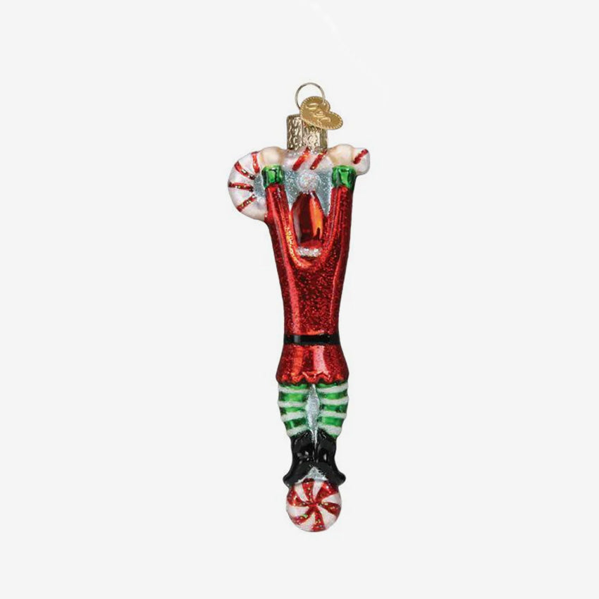 Old World Christmas | Blown Glass Ornament - Playful Elf
