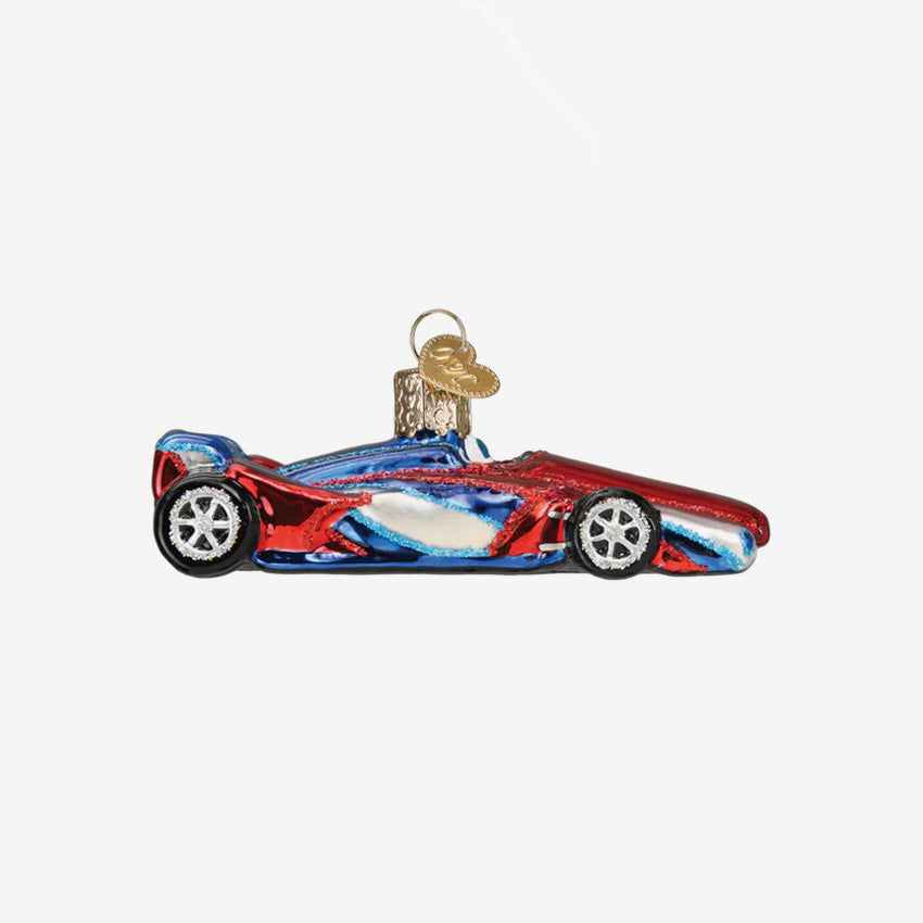 Old World Christmas | Blown Glass Ornament - Racing Car
