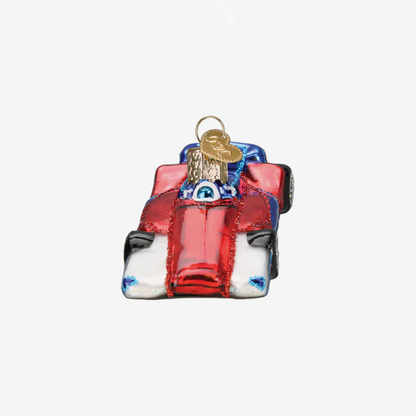 Old World Christmas | Blown Glass Ornament - Racing Car
