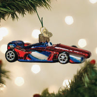 Old World Christmas | Blown Glass Ornament - Racing Car
