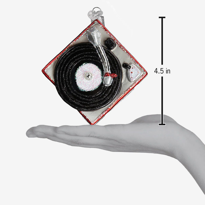 Old World Christmas | Blown Glass Ornament - Record Player