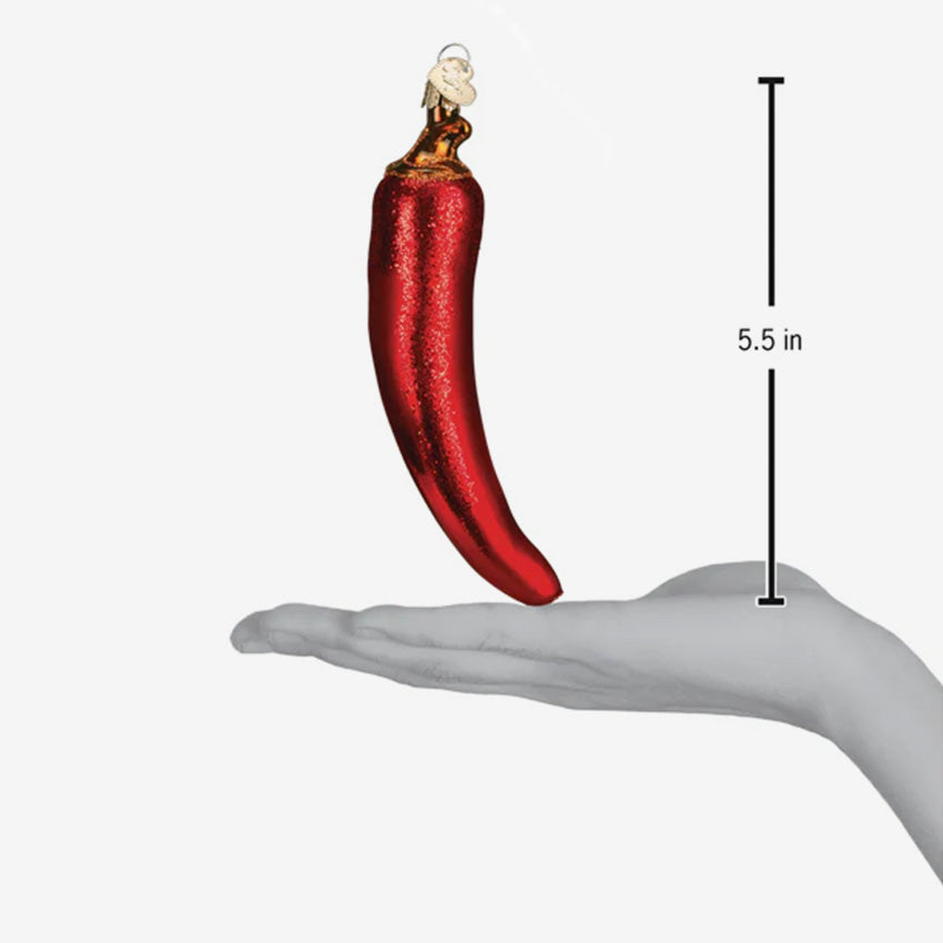 Old World Christmas | Blown Glass Ornament - Red Chili Pepper