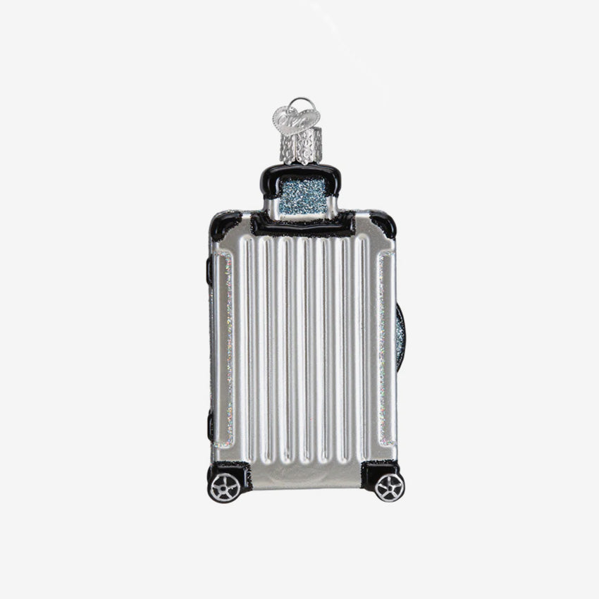 Old World Christmas | Blown Glass Ornament - Rolling Suitcase
