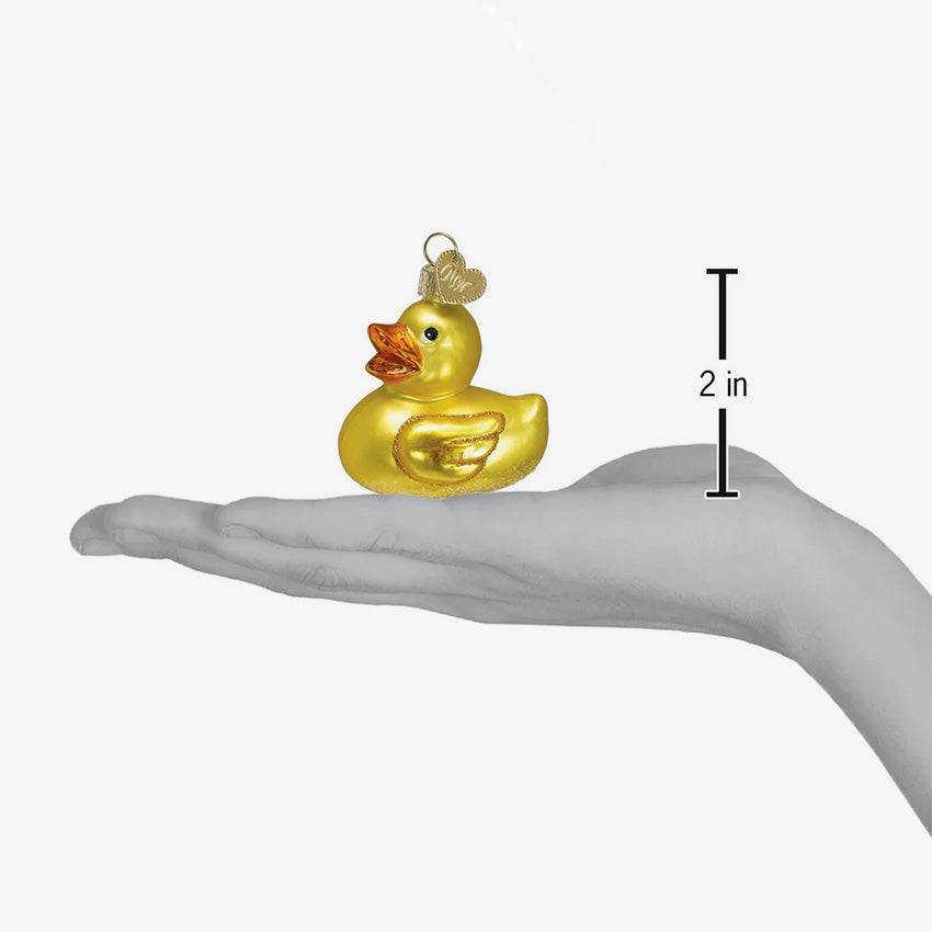 Old World Christmas | Blown Glass Ornament - Rubber Ducky
