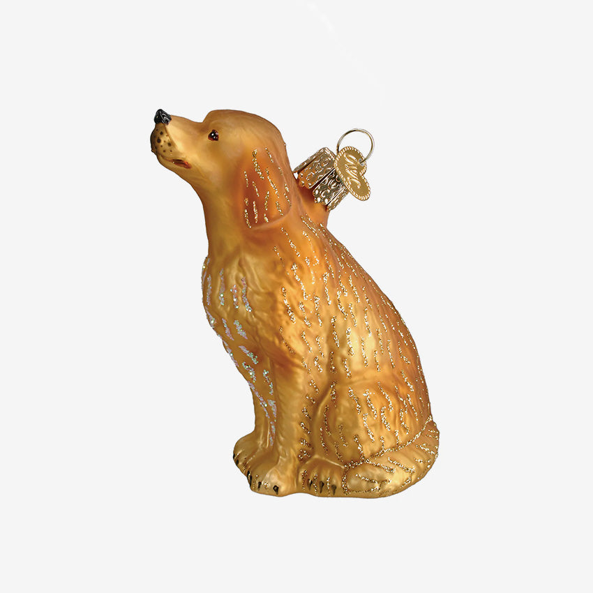 Old World Christmas | Blown Glass Ornament - Sitting Golden