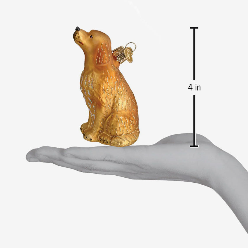 Old World Christmas | Blown Glass Ornament - Sitting Golden