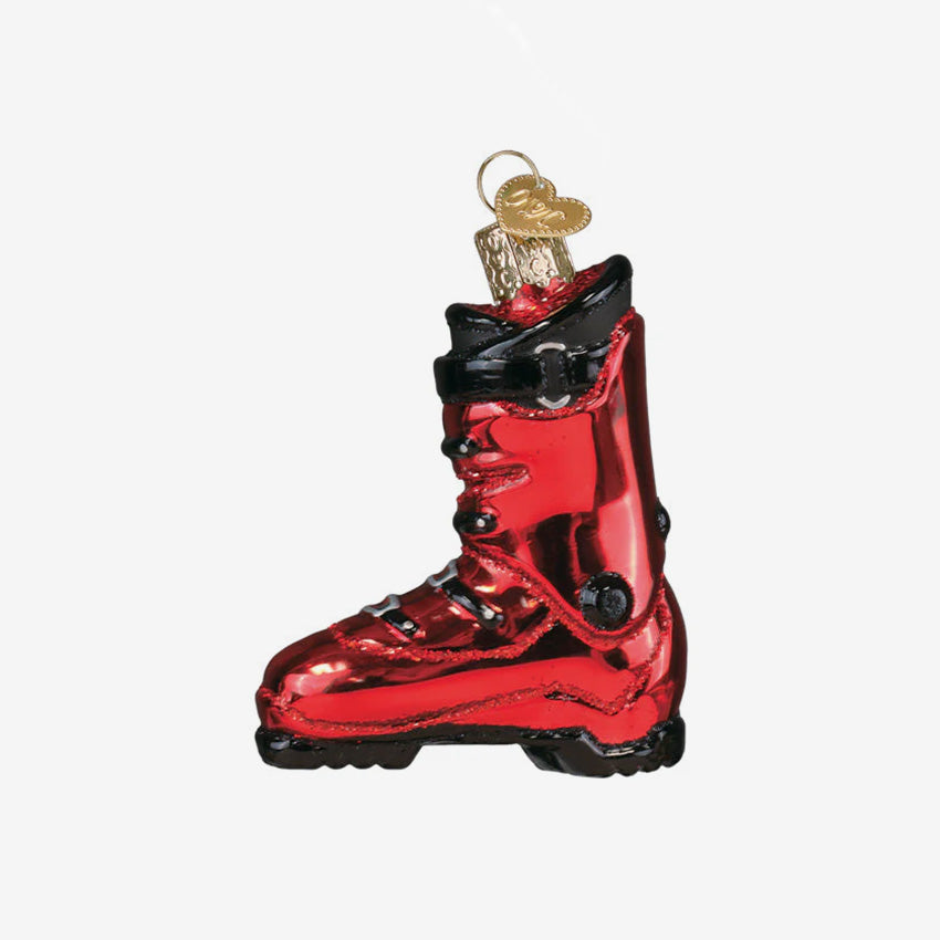 Old World Christmas | Blown Glass Ornament - Ski Boot