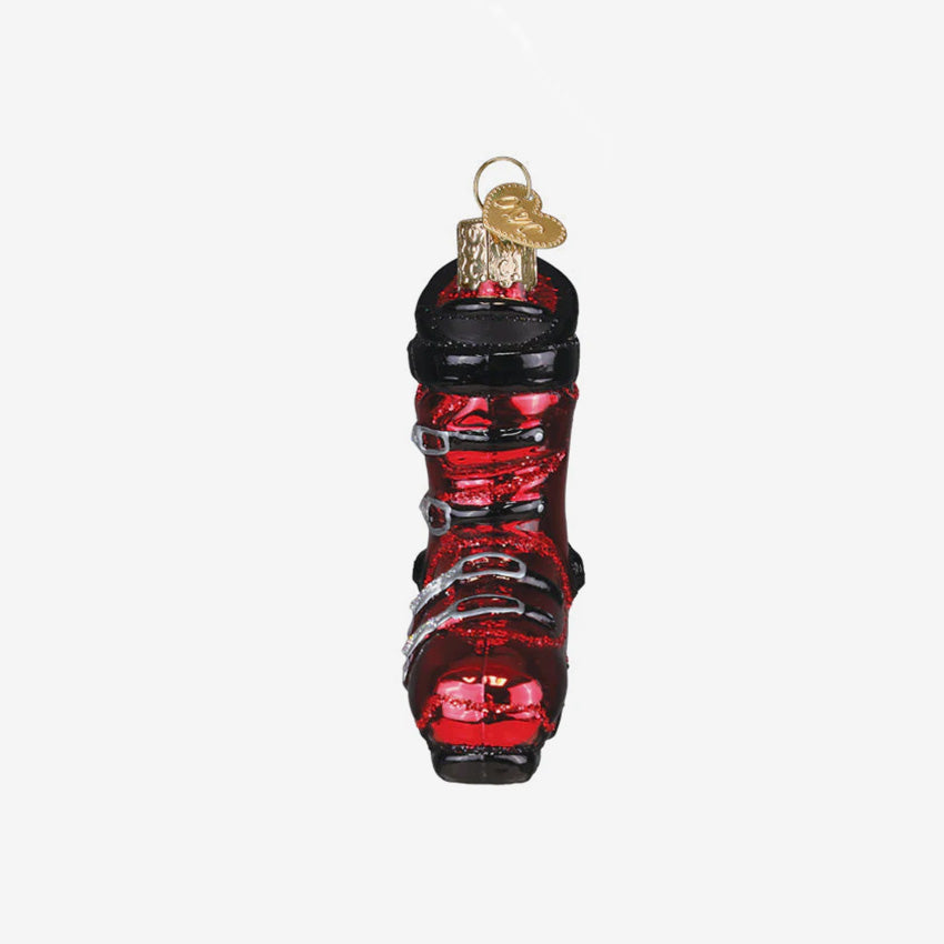 Old World Christmas | Blown Glass Ornament - Ski Boot