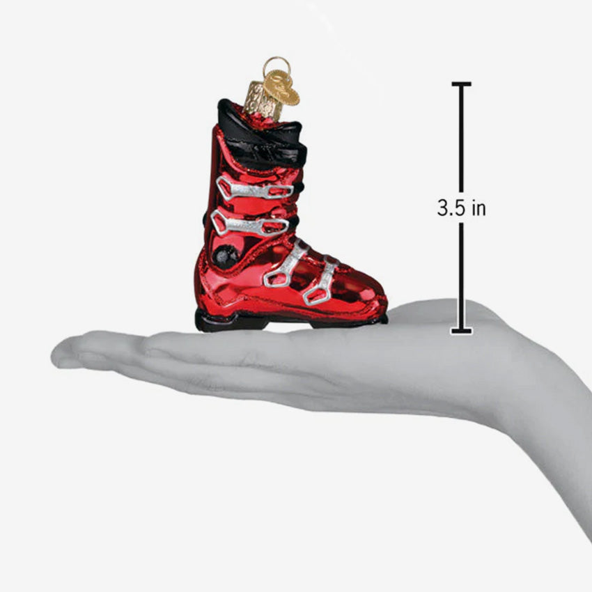 Old World Christmas | Blown Glass Ornament - Ski Boot