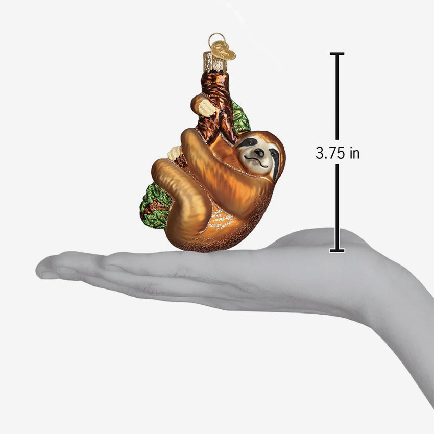 Old World Christmas | Blown Glass Ornament - Sloth