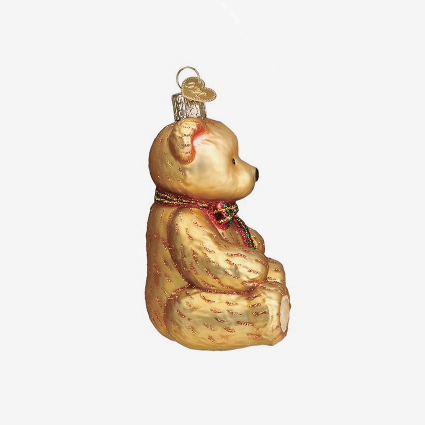 Old World Christmas | Blown Glass Ornament - Teddy Bear