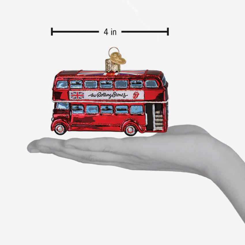 Old World Christmas | Blown Glass Ornament - The Rolling Stones British Bus