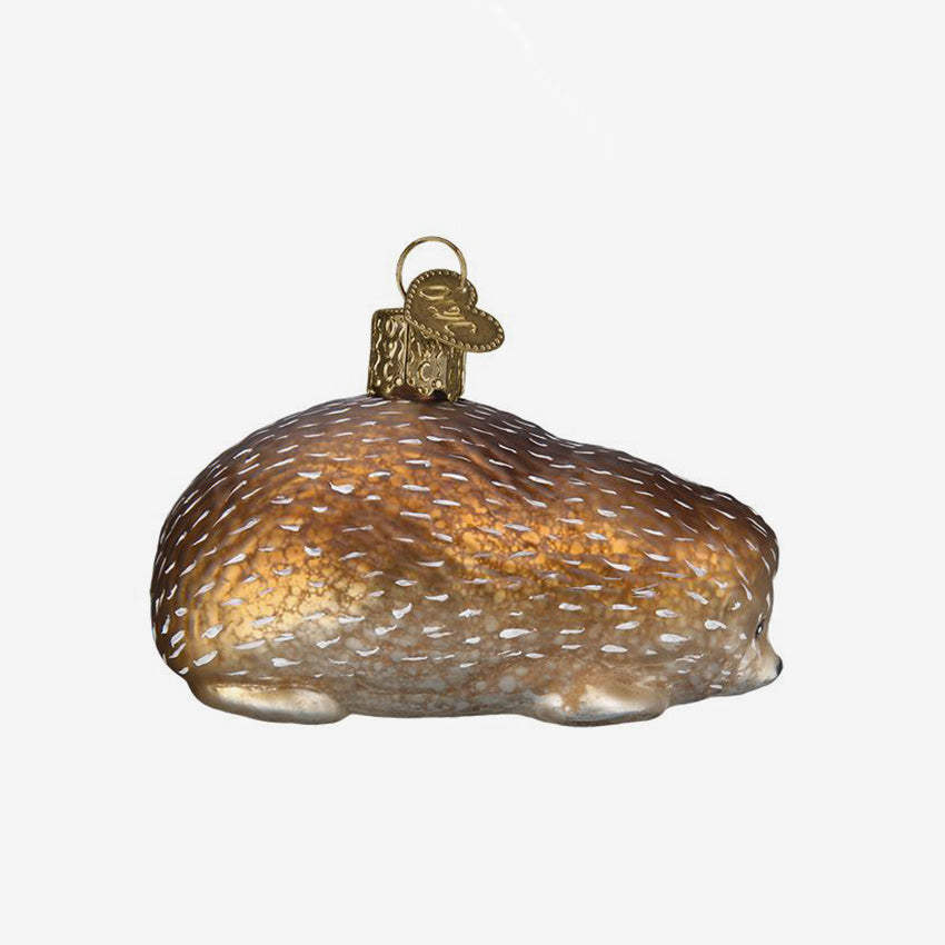 Old World Christmas | Blown Glass Ornament - Vintage Hedgehog