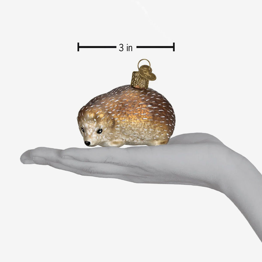 Old World Christmas | Blown Glass Ornament - Vintage Hedgehog