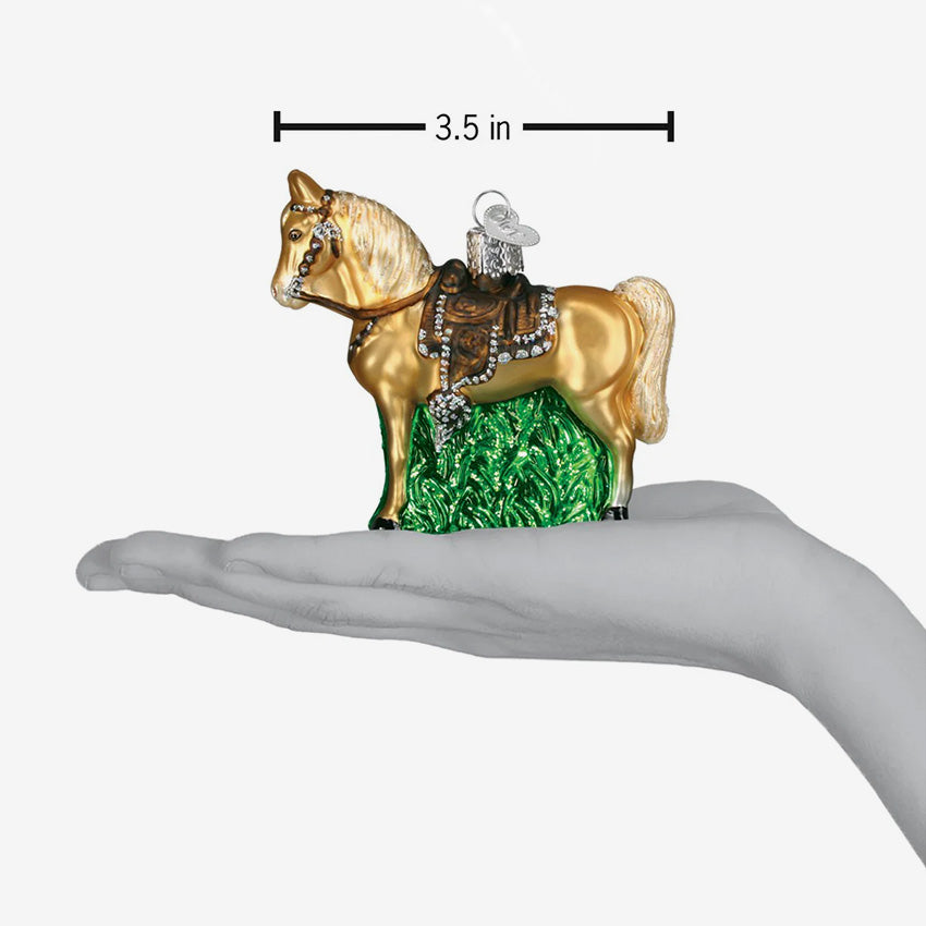 Old World Christmas | Blown Glass Ornament - Western Horse