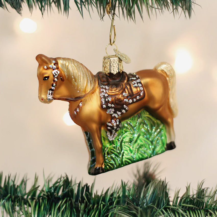 Old World Christmas | Blown Glass Ornament - Western Horse