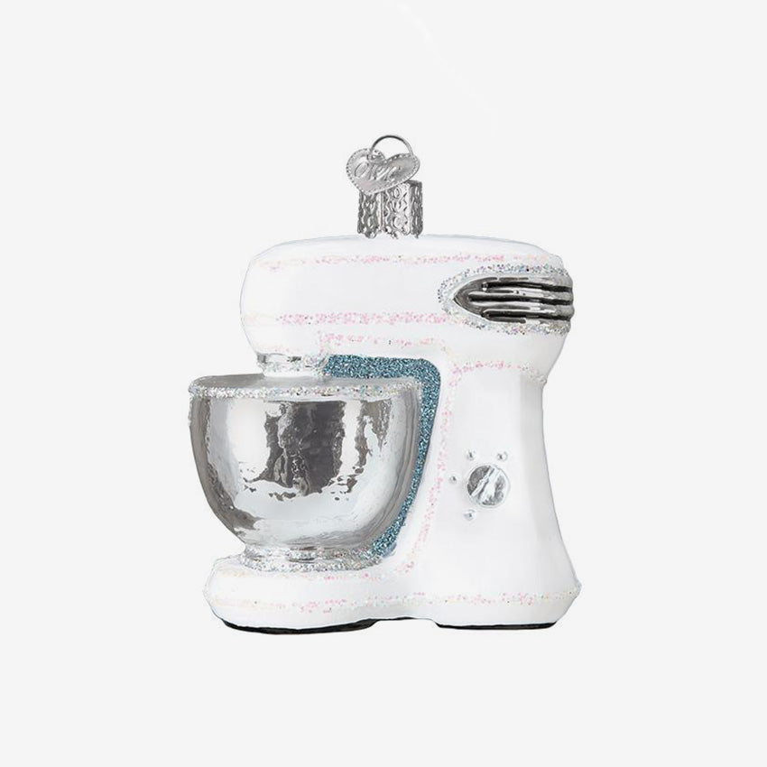 Old World Christmas | Blown Glass Ornament - White Stand Mixer