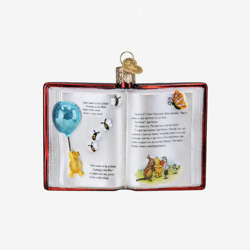 Old World Christmas | Blown Glass Ornament - Winnie-The-Pooh Book