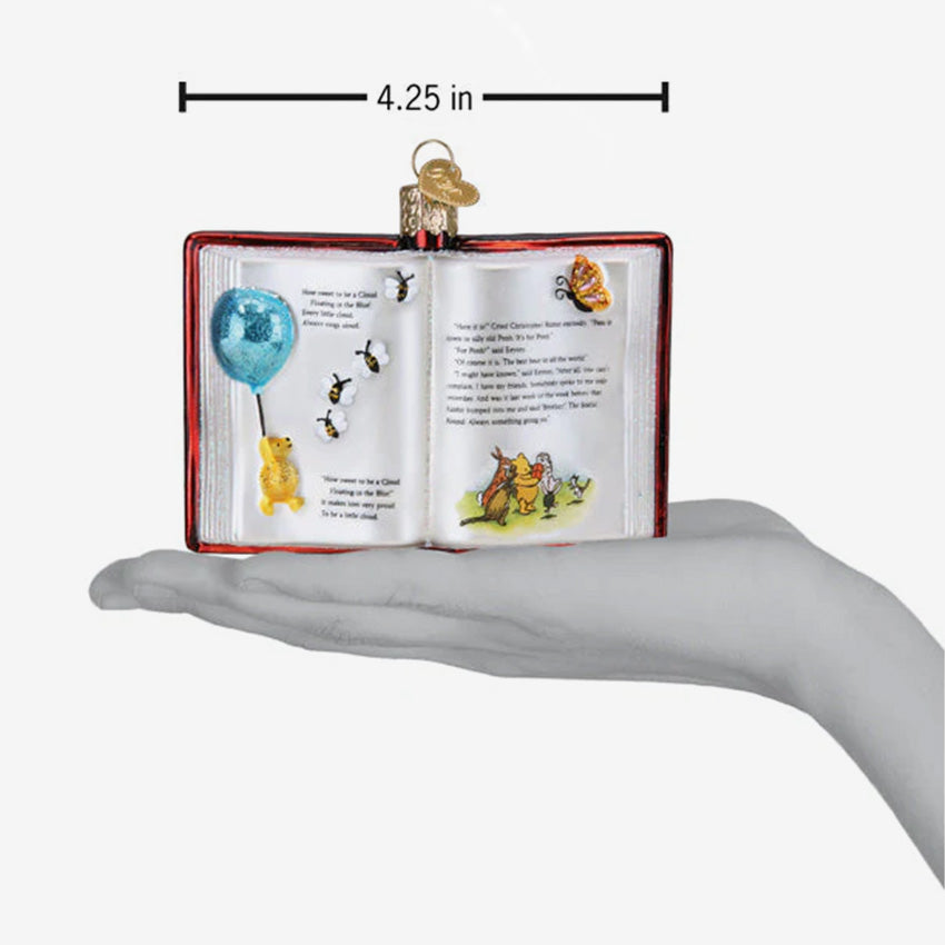 Old World Christmas | Blown Glass Ornament - Winnie-The-Pooh Book